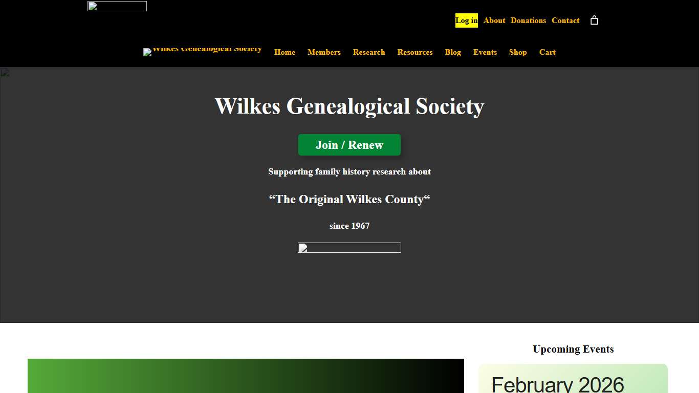 Wilkes Genealogical Society – To the past, present and future generations.